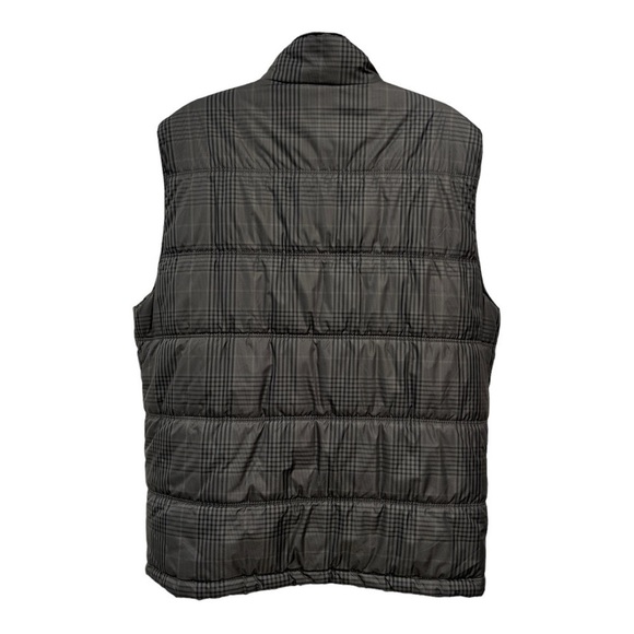 Express Puffer Vest Men Size L Gray Black Full Zip Quilted - Picture 4 of 13